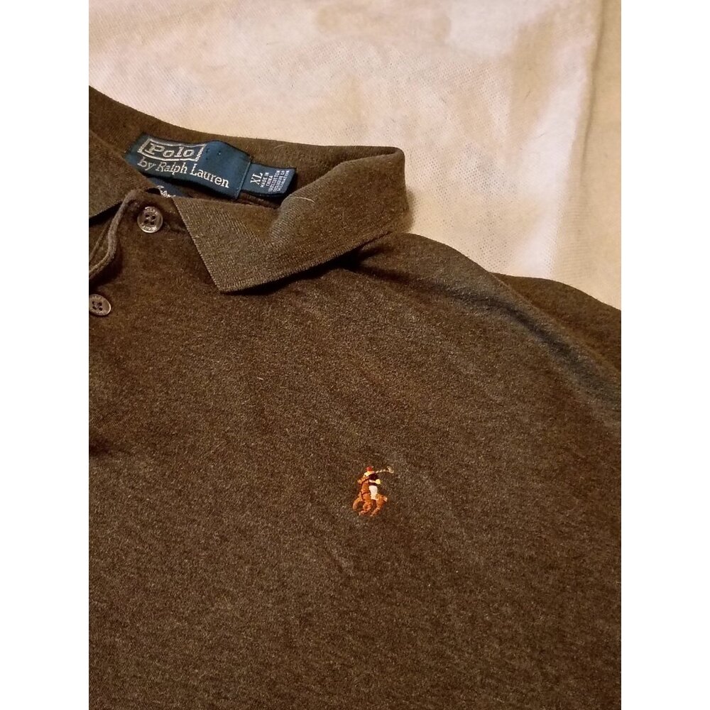 Polo Ralph Lauren Polo Shirt Pima Interlock Long Sleeve Mens XL